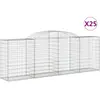 vidaXL Paniers à gabions arqués 25 pcs 300x50x100/120 cm fer galvanisé