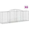 vidaXL Paniers à gabions arqués 6 pcs 300x50x100/120 cm fer galvanisé
