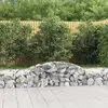 vidaXL Paniers à gabions arqués 4 pcs 300x50x40/60 cm fer galvanisé