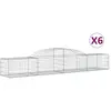 vidaXL Paniers à gabions arqués 6 pcs 300x50x40/60 cm fer galvanisé