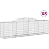 vidaXL Paniers à gabions arqués 8 pcs 300x50x80/100 cm fer galvanisé