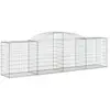 vidaXL Paniers à gabions arqués 13 pcs 300x50x80/100 cm fer galvanisé