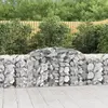 vidaXL Paniers à gabions arqués 7 pcs 300x50x80/100 cm fer galvanisé