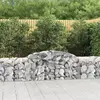 vidaXL Paniers à gabions arqués 2 pcs 300x50x60/80 cm fer galvanisé