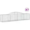 vidaXL Paniers à gabions arqués 7 pcs 300x50x60/80 cm fer galvanisé