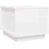 vidaXL Table basse Blanc 40x50x35 cm Bois massif de pin