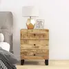 vidaXL Table de chevet 50x33x62 cm Bois de manguier et d'ingénierie