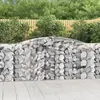 vidaXL Paniers à gabions arqués 7 pcs 400x50x100/120 cm Fer galvanisé