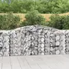 vidaXL Paniers à gabions arqués 10 pcs 400x50x100/120 cm Fer galvanisé