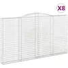 vidaXL Paniers à gabions arqués 8 pcs 400x30x220/240 cm Fer galvanisé