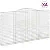 vidaXL Paniers à gabions arqués 4 pcs 400x30x220/240 cm Fer galvanisé