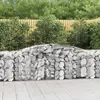 vidaXL Paniers à gabions arqués 8 pcs 400x50x80/100 cm Fer galvanisé