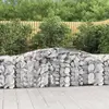 vidaXL Paniers à gabions arqués 10 pcs 400x50x80/100 cm Fer galvanisé
