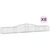 vidaXL Paniers à gabions arqués 8 pcs 400x50x40/60 cm Fer galvanisé