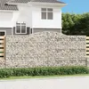 vidaXL Paniers à gabions arqués 8 pcs 400x30x180/200 cm Fer galvanisé