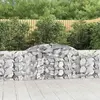 vidaXL Paniers à gabions arqués 12 pcs 300x30x80/100 cm fer galvanisé