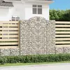 vidaXL Paniers à gabions arqués 15 pcs 200x50x220/240 cm Fer galvanisé