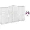 vidaXL Paniers à gabions arqués 7 pcs 400x50x220/240 cm Fer galvanisé