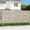 vidaXL Paniers à gabions arqués 2 pcs 400x50x200/220 cm Fer galvanisé