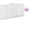 vidaXL Paniers à gabions arqués 5 pcs 400x50x200/220 cm Fer galvanisé