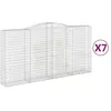 vidaXL Paniers à gabions arqués 7 pcs 400x50x200/220 cm Fer galvanisé