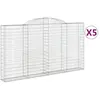 vidaXL Paniers à gabions arqués 5 pcs 300x30x160/180 cm fer galvanisé