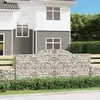 vidaXL Paniers à gabions arqués 2 pcs 300x30x120/140 cm fer galvanisé