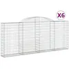vidaXL Paniers à gabions arqués 6 pcs 300x30x120/140 cm fer galvanisé