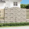 vidaXL Paniers à gabions arqués 7 pcs 300x50x220/240 cm fer galvanisé