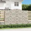 vidaXL Paniers à gabions arqués 11 pcs 300x50x200/220 cm Fer galvanisé