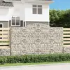 vidaXL Paniers à gabions arqués 7 pcs 300x50x180/200 cm fer galvanisé