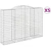 vidaXL Paniers à gabions arqués 5 pcs 300x50x200/220 cm fer galvanisé