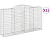 vidaXL Paniers à gabions arqués 11 pcs 300x50x160/180 cm Fer galvanisé