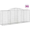vidaXL Paniers à gabions arqués 6 pcs 300x50x120/140 cm fer galvanisé