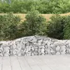 vidaXL Paniers à gabions arqués 15 pcs 400x30x60/80 cm Fer galvanisé