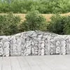 vidaXL Paniers à gabions arqués 4 pcs 400x30x80/100 cm Fer galvanisé