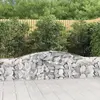vidaXL Paniers à gabions arqués 4 pcs 400x30x60/80 cm Fer galvanisé
