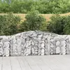vidaXL Paniers à gabions arqués 3 pcs 400x30x100/120 cm Fer galvanisé