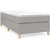 vidaXL Sommier à lattes de lit avec matelas Gris clair 100x200cm Tissu