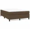 vidaXL Sommier à lattes de lit avec matelas Marron foncé 140x190 cm