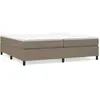 vidaXL Sommier à lattes de lit avec matelas Taupe 200x200 cm Tissu