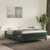 vidaXL Sommier à lattes de lit et matelas Vert foncé 140x200cm Velours