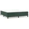 vidaXL Sommier à lattes de lit et matelas Vert foncé 180x200cm Velours