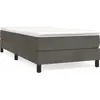 vidaXL Sommier à lattes de lit avec matelas Gris foncé 100x200 cm