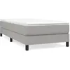 vidaXL Sommier à lattes de lit et matelas Gris clair 90x190 cm Tissu
