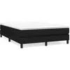 vidaXL Sommier à lattes de lit avec matelas Noir 140x190 cm Tissu