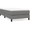 vidaXL Sommier à lattes de lit avec matelas Gris foncé 100x200cm Tissu