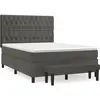 vidaXL Sommier à lattes de lit et matelas Gris foncé 140x200cm Velours