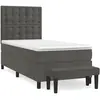 vidaXL Sommier à lattes de lit et matelas Gris foncé 90x200 cm Velours