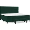vidaXL Sommier à lattes de lit et matelas Vert foncé 200x200cm Velours